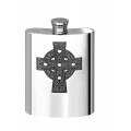 Celtic Cross 6oz Piper Pewter Hip Flask